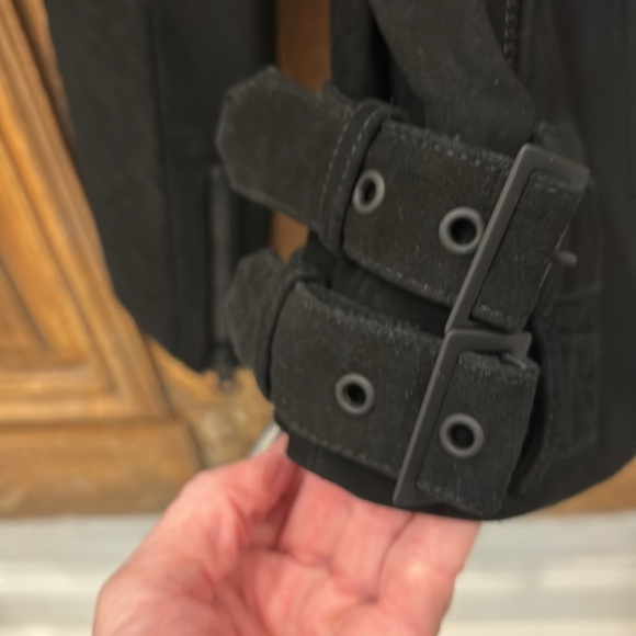 Blanc Noir 100% Leather Cherie Suede Motorcycle Jacket - Picture 7 of 13